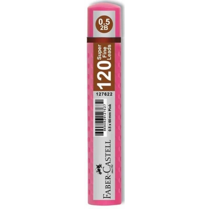 Faber Castell Super Fine Min Mekanik Kurşun Kalem Ucu 0.5 2B 120li Pembe Tüp