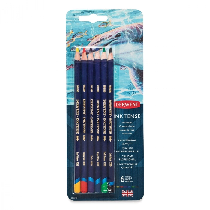 Derwent Inktense Mürekkep Etkili Aquarell Boya Kalemi Seti 6lı Blister