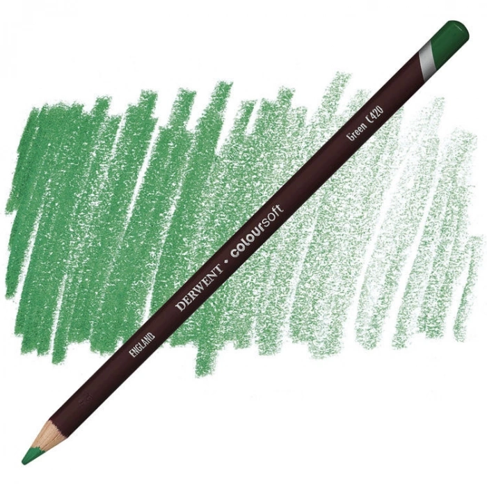 Derwent Coloursoft Pencil Yumuşak Kuruboya Kalemi C420 Green