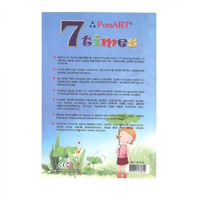 Ponart - Kosida 7Times Yedi Kat Küçülen Kağıt A5 2li Paket