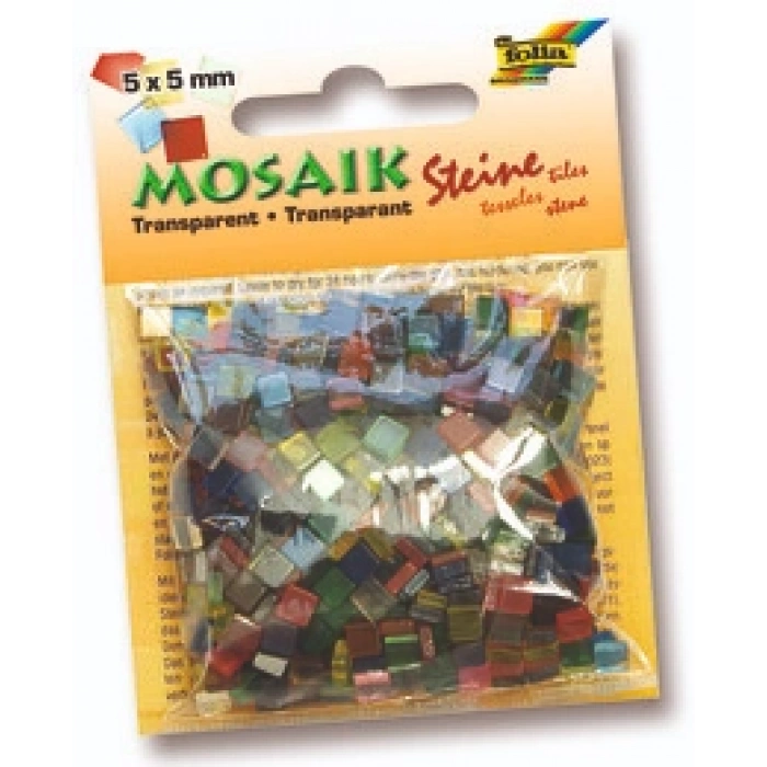 Folia Parlak Mozaik Taşı 5x5 mm. 700 Adet 20 RENK KARIŞIK