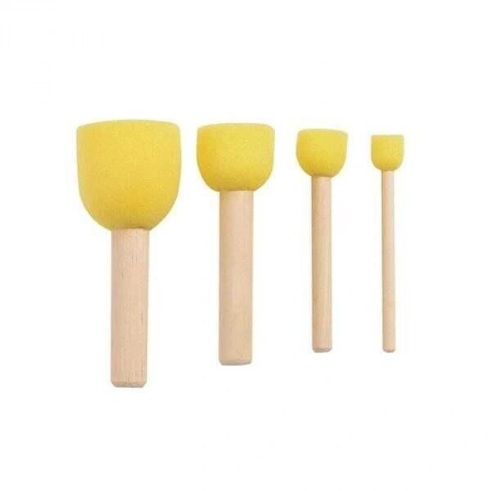 Sünger Tampon Fırça Seti 4lü (Ponpon Fırça)