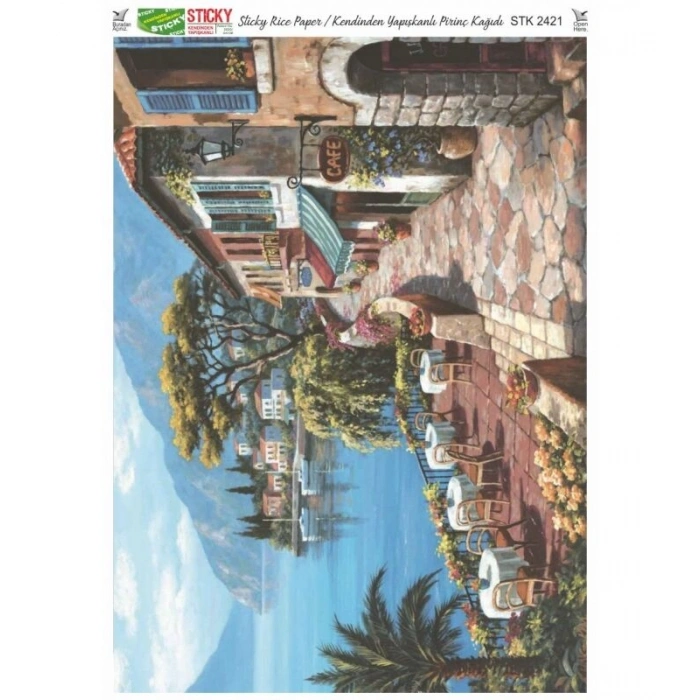 Rich Sticky Kendinden Yapışkanlı Pirinç Dekopaj Kağıdı 29x42 cm. 2421