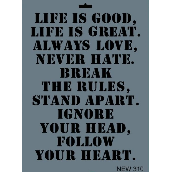 Rich Stencil Boyama Şablonu 25x35 cm. NEW-310