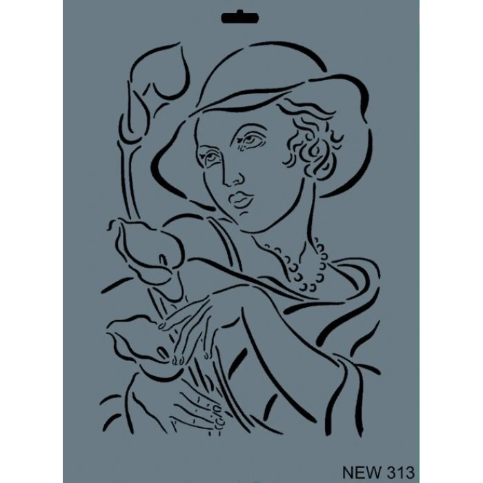 Rich Stencil Boyama Şablonu 25x35 cm. NEW-313