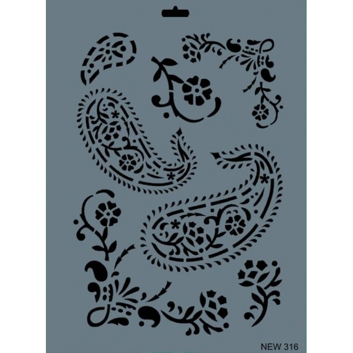 Rich Stencil Boyama Şablonu 25x35 cm. NEW-316