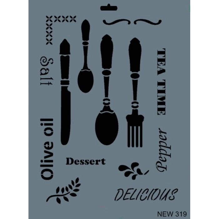 Rich Stencil Boyama Şablonu 25x35 cm. NEW-319