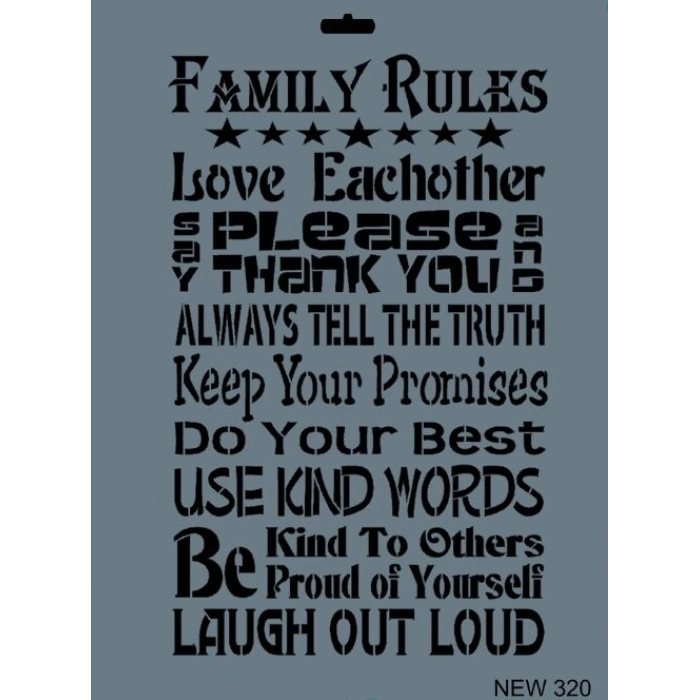 Rich Stencil Boyama Şablonu 25x35 cm. NEW-320