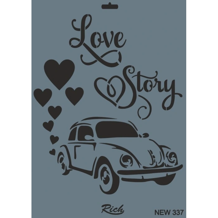 Rich Stencil Boyama Şablonu 25x35 cm. NEW-337