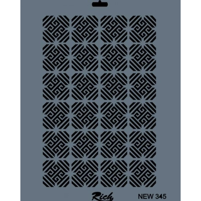 Rich Stencil Boyama Şablonu 25x35 cm. NEW-345