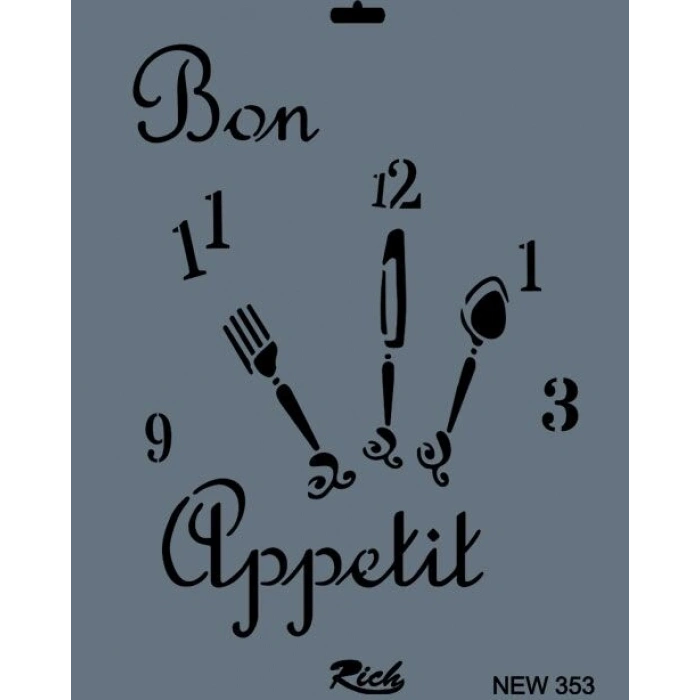 Rich Stencil Boyama Şablonu 25x35 cm. NEW-353