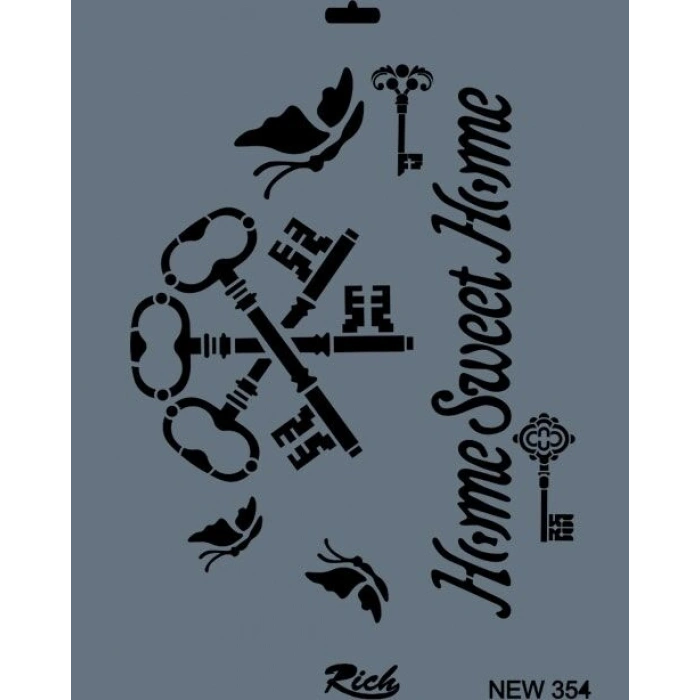 Rich Stencil Boyama Şablonu 25x35 cm. NEW-354