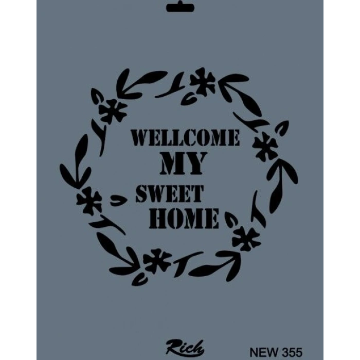 Rich Stencil Boyama Şablonu 25x35 cm. NEW-355