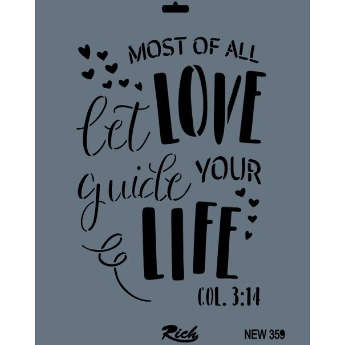 Rich Stencil Boyama Şablonu 25x35 cm. NEW-359