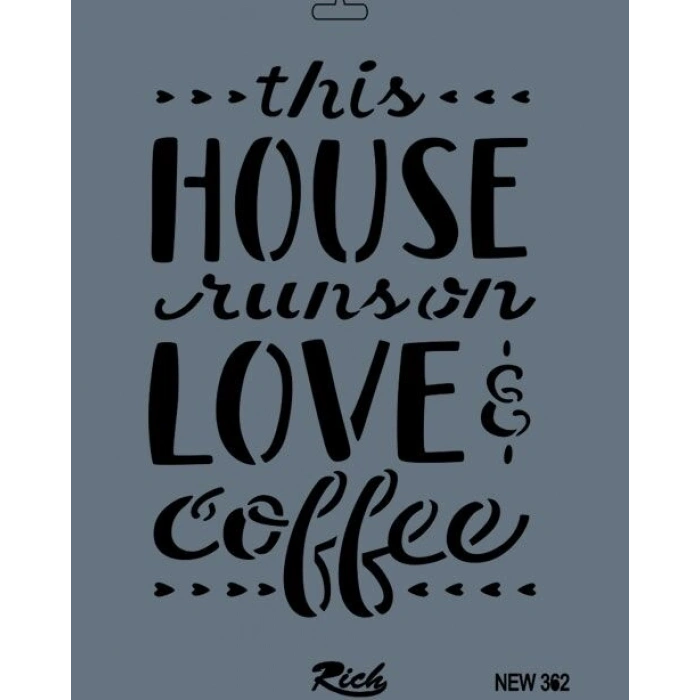 Rich Stencil Boyama Şablonu 25x35 cm. NEW-362