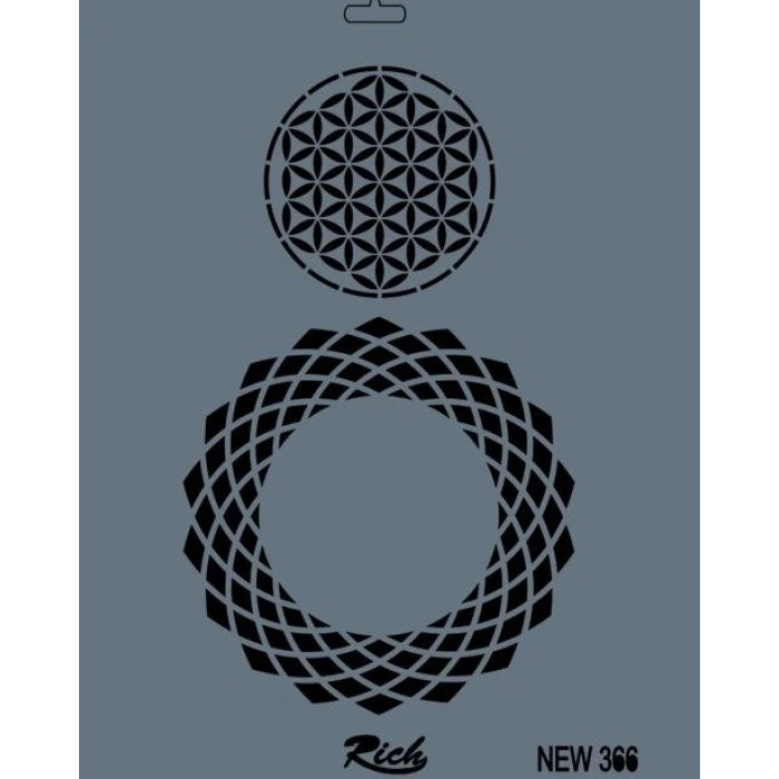 Rich Stencil Boyama Şablonu 25x35 cm. NEW-366