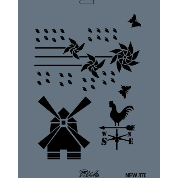 Rich Stencil Boyama Şablonu 25x35 cm. NEW-370