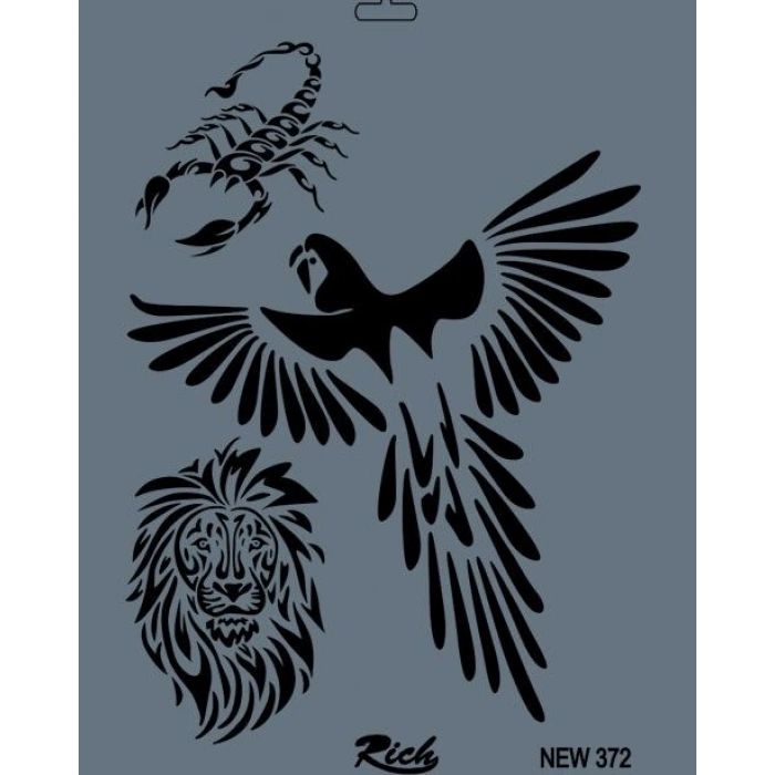 Rich Stencil Boyama Şablonu 25x35 cm. NEW-372