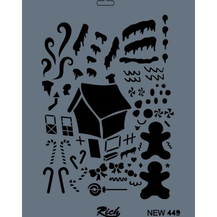 Rich Stencil Boyama Şablonu 25x35 cm. NEW-449