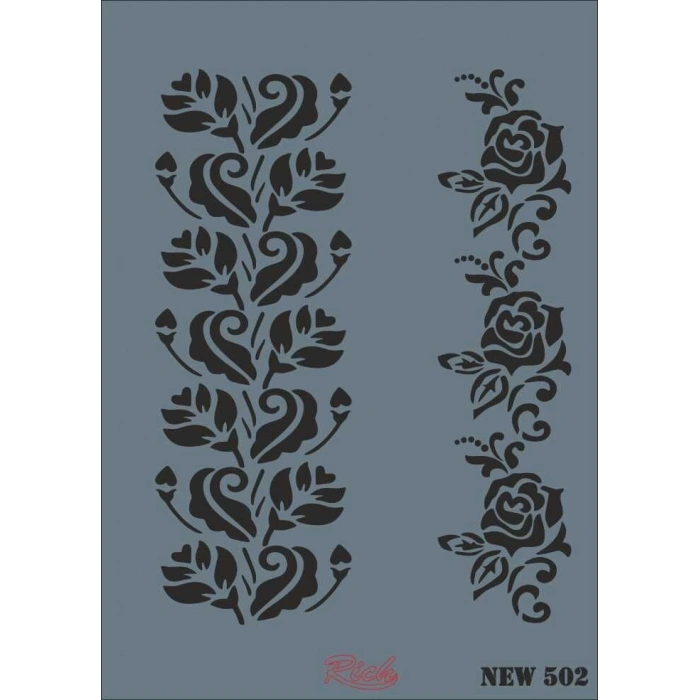 Rich Stencil Boyama Şablonu 25x35 cm. NEW-502