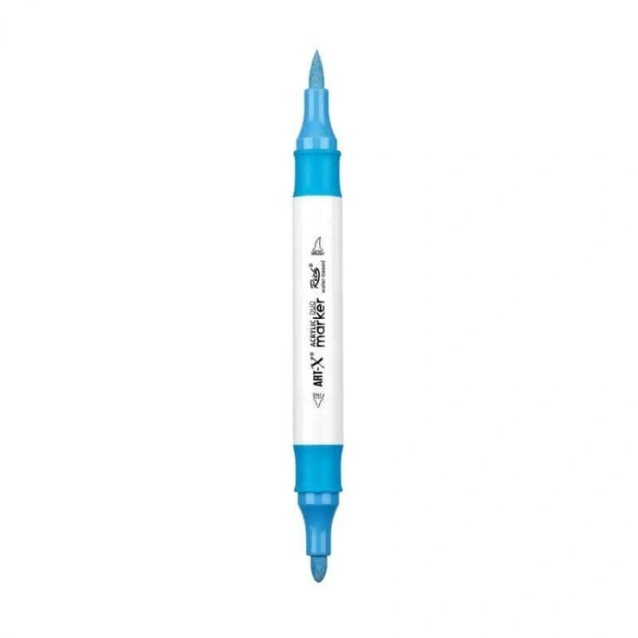 Rich Art-X Acrylic Duo Marker Çift Uçlu Su Bazlı Boyama Markörü No:29 Boncuk Mavi