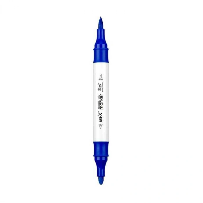 Rich Art-X Acrylic Duo Marker Çift Uçlu Su Bazlı Boyama Markörü No:31 Mavi