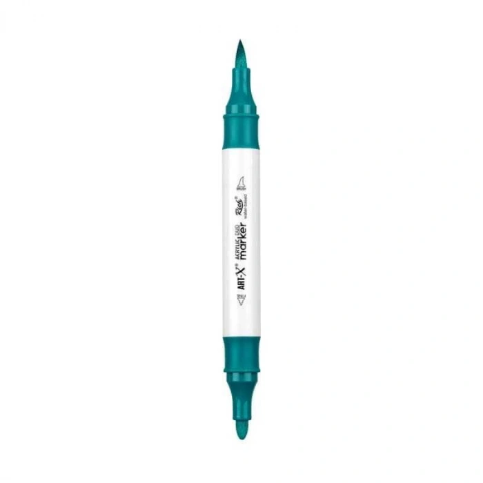 Rich Art-X Acrylic Duo Marker Çift Uçlu Su Bazlı Boyama Markörü No:35 Turkuaz Yeşil