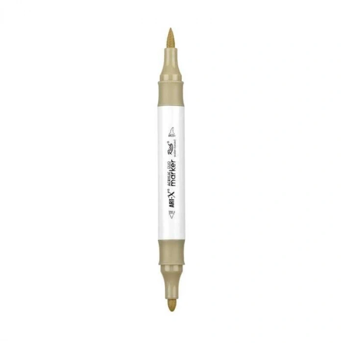 Rich Art-X Acrylic Duo Marker Çift Uçlu Su Bazlı Boyama Markörü No:203 Taş Rengi