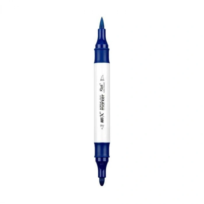 Rich Art-X Acrylic Duo Marker Çift Uçlu Su Bazlı Boyama Markörü No:207 Lacivert