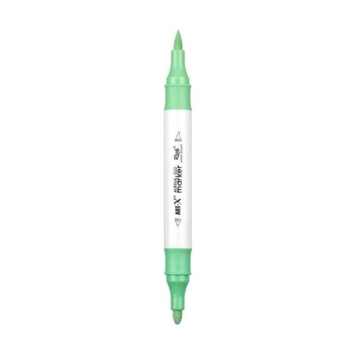 Rich Art-X Acrylic Duo Marker Çift Uçlu Su Bazlı Boyama Markörü No:147 Açık Nane Yeşili