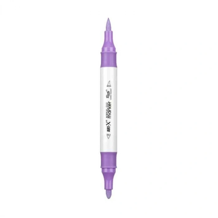 Rich Art-X Acrylic Duo Marker Çift Uçlu Su Bazlı Boyama Markörü No:158 Leylak