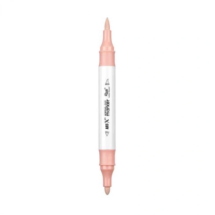 Rich Art-X Acrylic Duo Marker Çift Uçlu Su Bazlı Boyama Markörü No:144 Açık Mercan