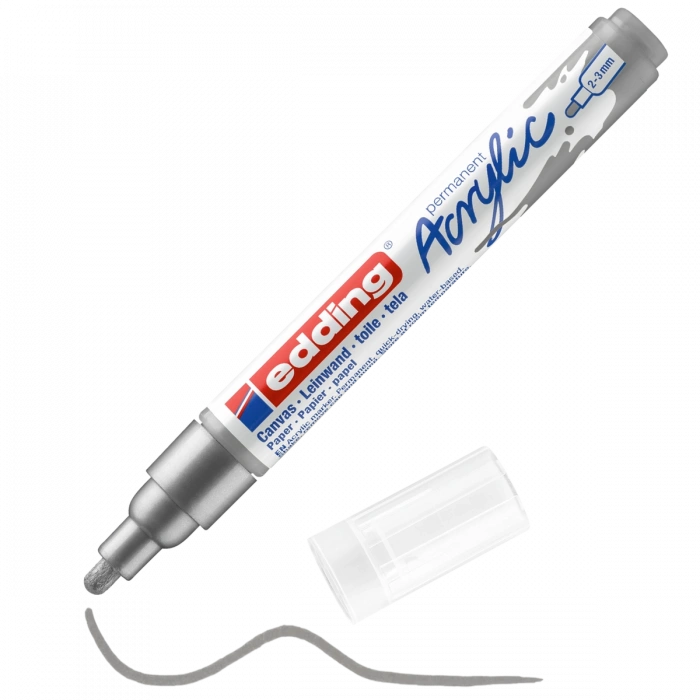 Edding 5100 Akrilik Boyama Markörü 2-3 mm GÜMÜŞ