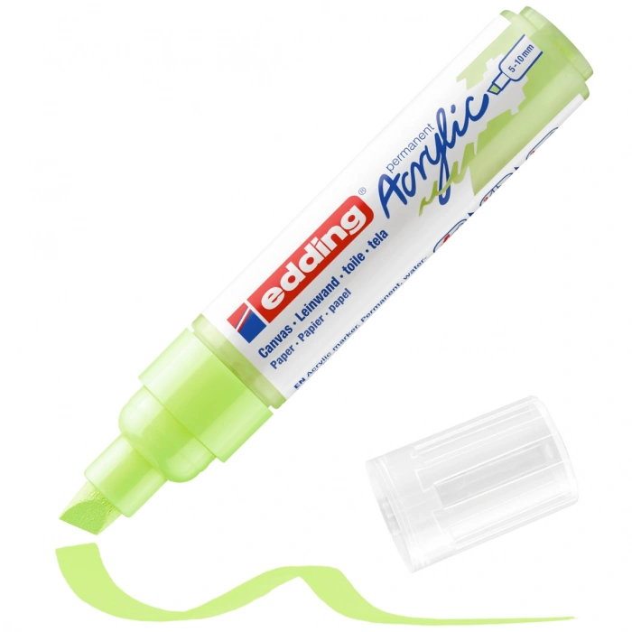 Edding 5000 Akrilik Boyama Markörü 5-10 mm Kesik Uç PASTEL YEŞİL