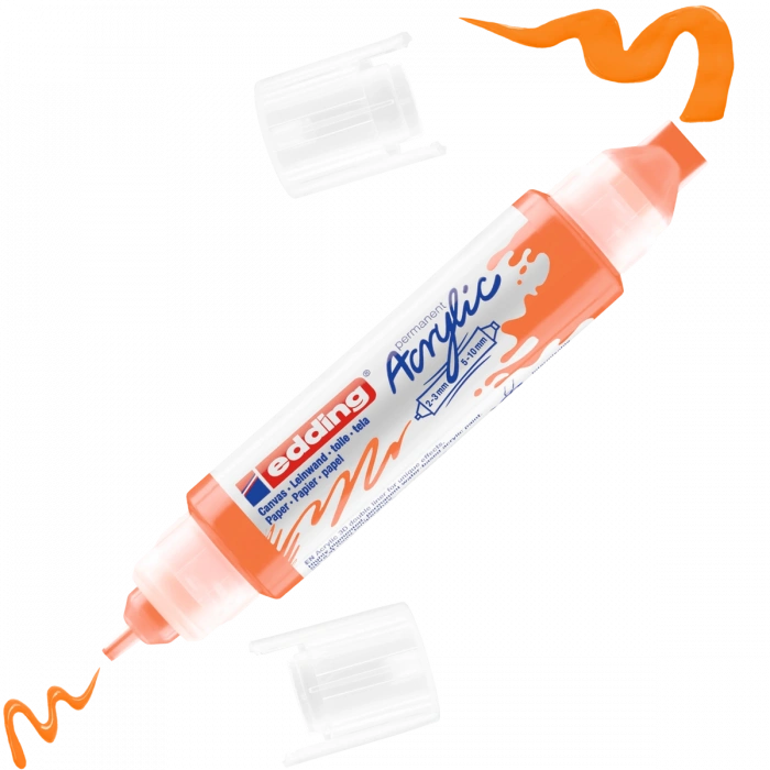 Edding 5400 Akrilik Boyama Markörü 3D Double Liner FOSFORLU TURUNCU