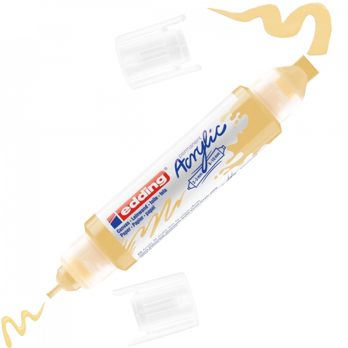 Edding 5400 Akrilik Boyama Markörü 3D Double Liner PASTEL SARI