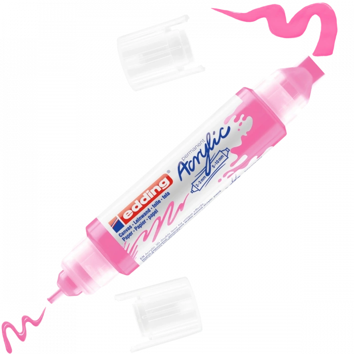 Edding 5400 Akrilik Boyama Markörü 3D Double Liner FOSFORLU PEMBE