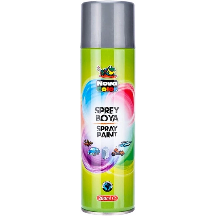 Nova Color Sprey Boya 200 ml. METALİK GÜMÜŞ