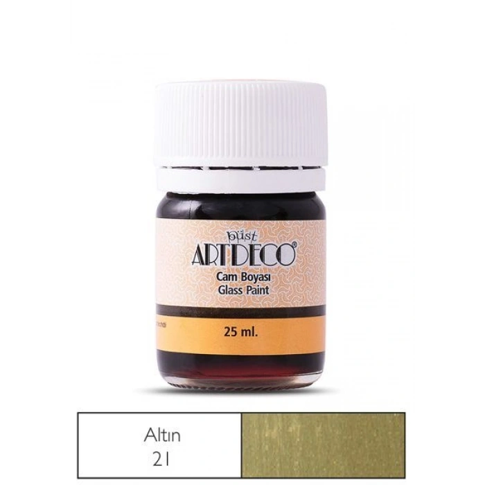 Artdeco Cam Vitray Boyası 25 ml. 21 METALİK ALTIN