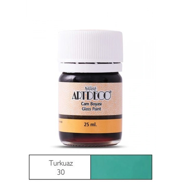 Artdeco Cam Vitray Boyası 25 ml. 30 TURKUAZ