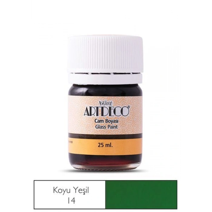 Artdeco Cam Vitray Boyası 25 ml. 14 KOYU YEŞİL