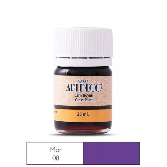 Artdeco Cam Vitray Boyası 25 ml. 08 MOR
