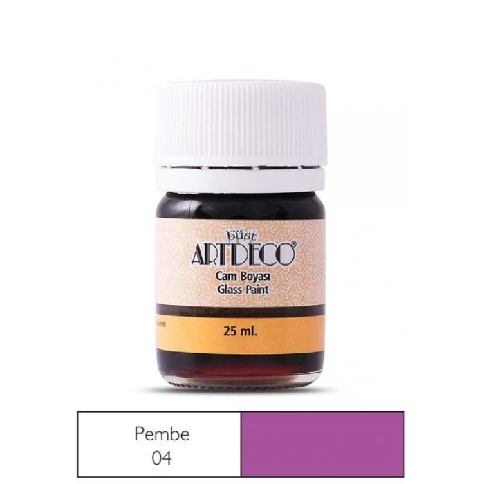 Artdeco Cam Vitray Boyası 25 ml. 04 PEMBE