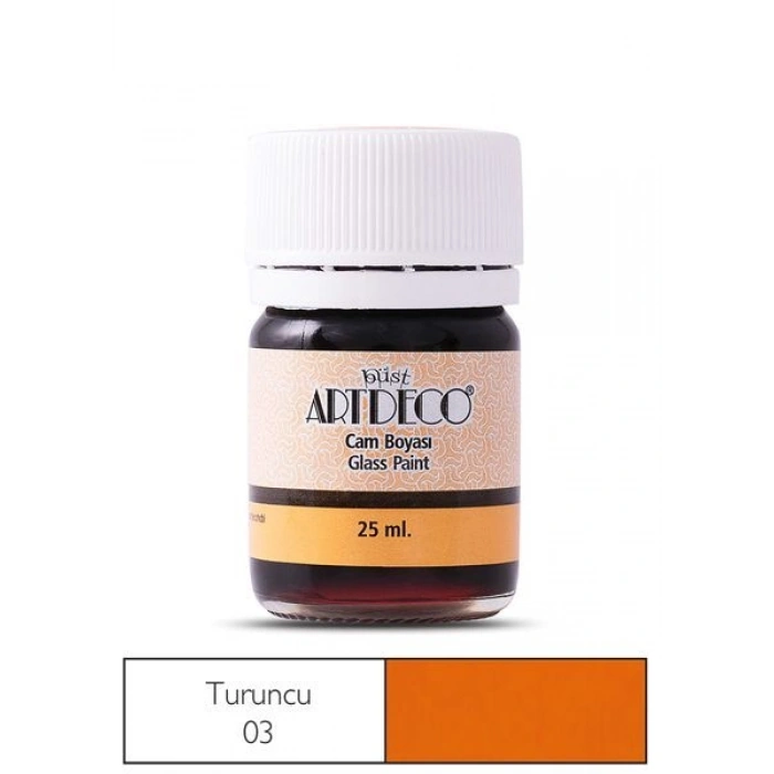 Artdeco Cam Vitray Boyası 25 ml. 03 TURUNCU