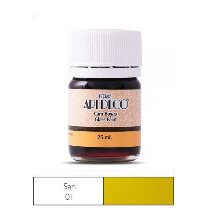Artdeco Cam Vitray Boyası 25 ml. 01 SARI
