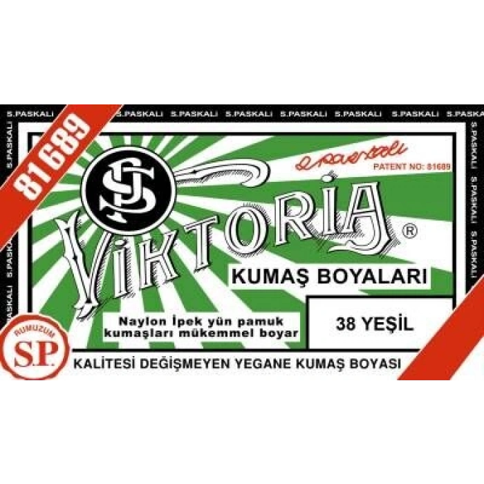 Viktoria Toz Kumaş Boyası 38 YEŞİL