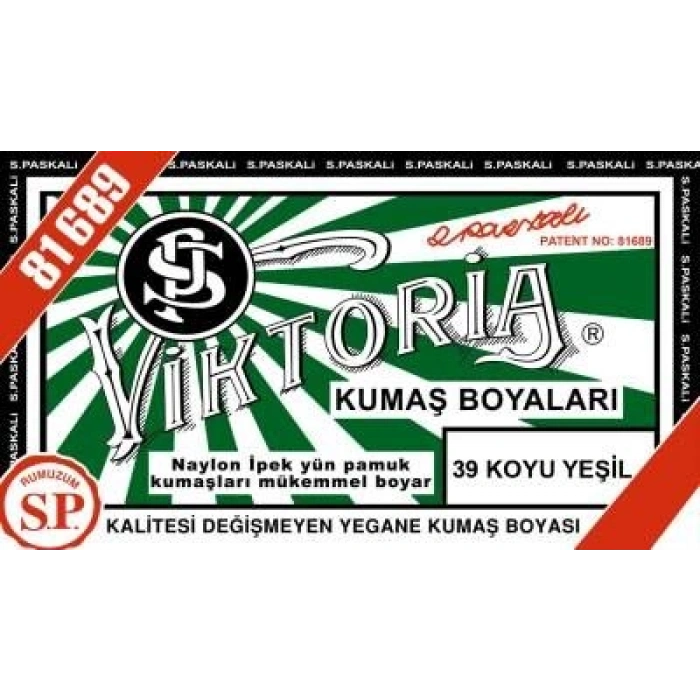 Viktoria Toz Kumaş Boyası 39 KOYU YEŞİL