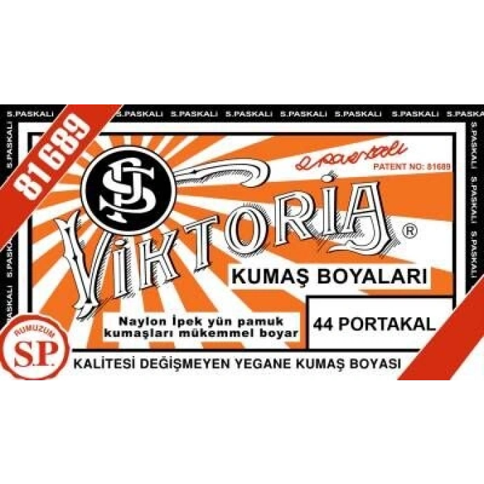 Viktoria Toz Kumaş Boyası 44 PORTAKAL