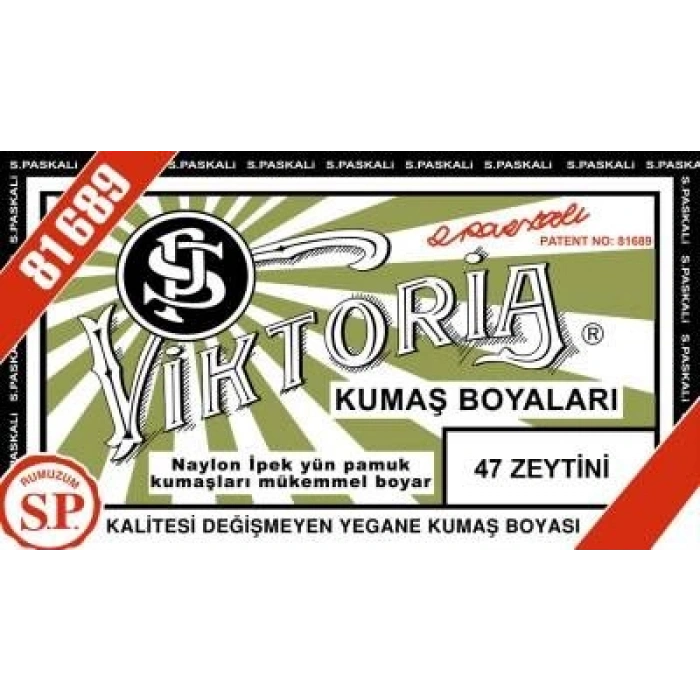 Viktoria Toz Kumaş Boyası 47 ZEYTİNİ