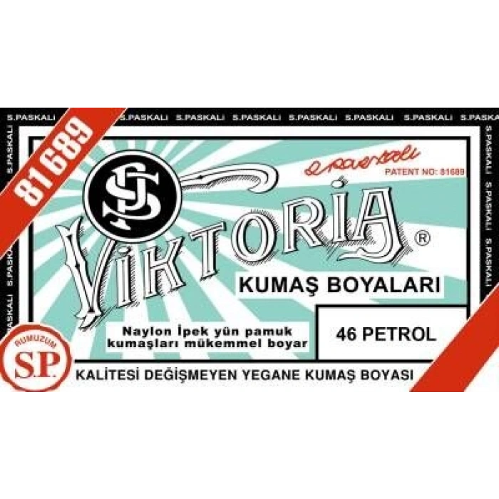 Viktoria Toz Kumaş Boyası 46 PETROL